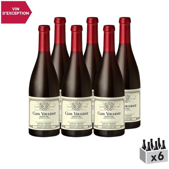 Clos Vougeot Rouge 2011 - Lot de 6x75cl - Louis Jadot - Vin AOC Rouge de Bourgogne - Cépage Pinot Noir