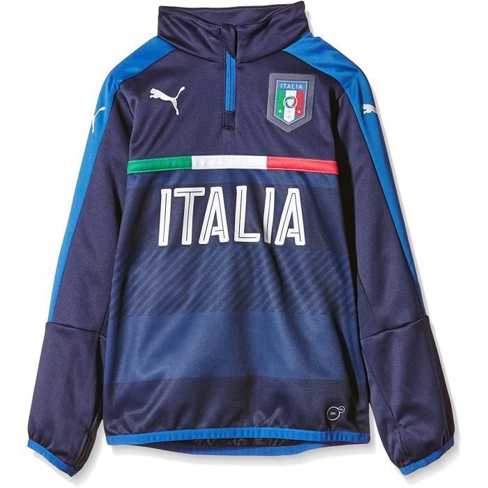 Sweat Football Italie Training Sweatshirt Enfant Puma Bleu Foncé