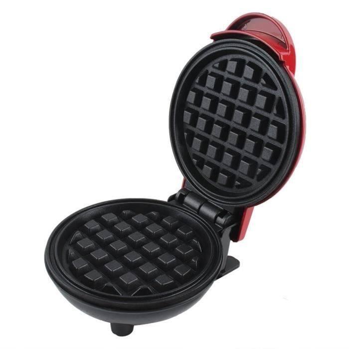 Gaufrier pour des gaufres, Design rétro, Sweet Dreams, rouge portable 350W-12.2x12.2x8.8cm