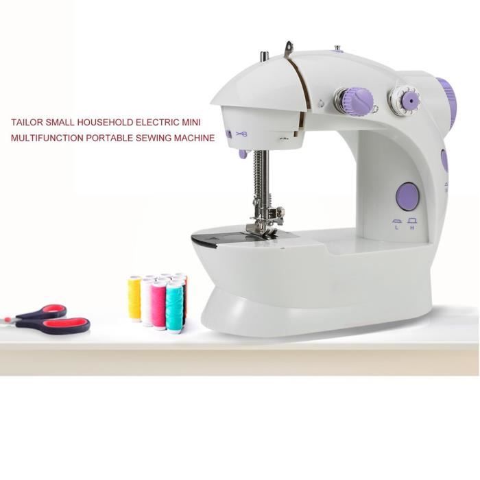 Mini Machine à Coudre Couture Double Fil Doubel Vitesse Portable Multifonction Ménage Réglable Automatique