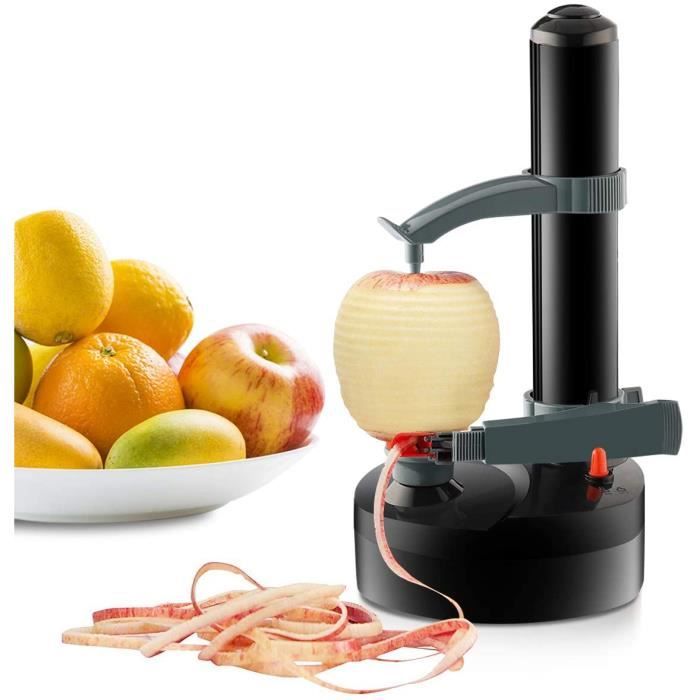 Éplucheur électrique de pomme de terre Rotation automatique Machine à éplucher la cuisine pour les fruits (Noir)
