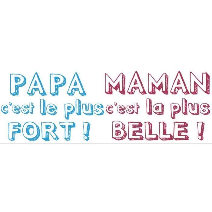 PLAGE Sticker PAPA MAMAN1 planche 24*68