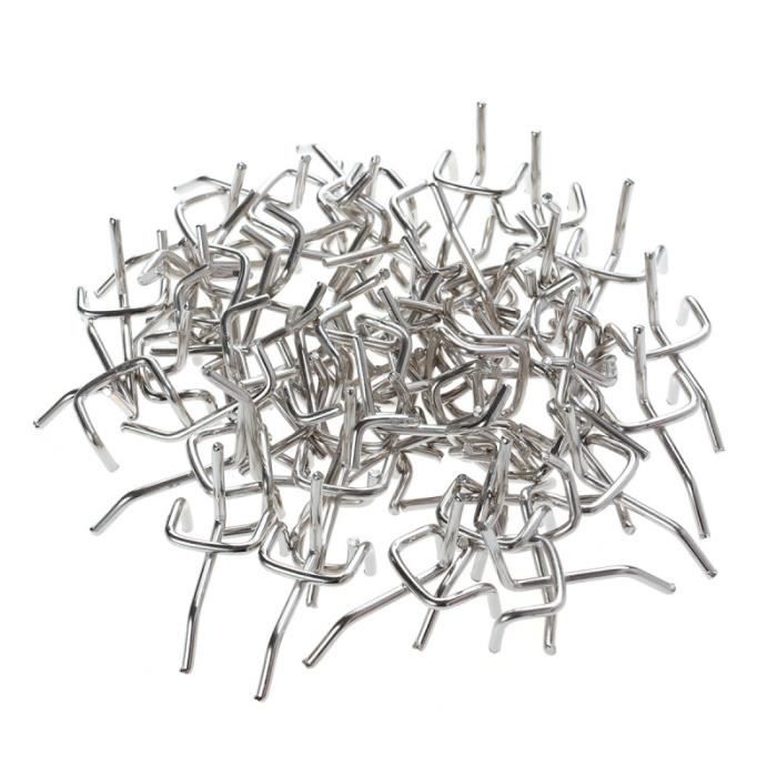 50 pièces en acier au carbone durable pratique crochets de panneau de cheville Garage atelier de PIECE DETACHEE MONDE MINIATURE