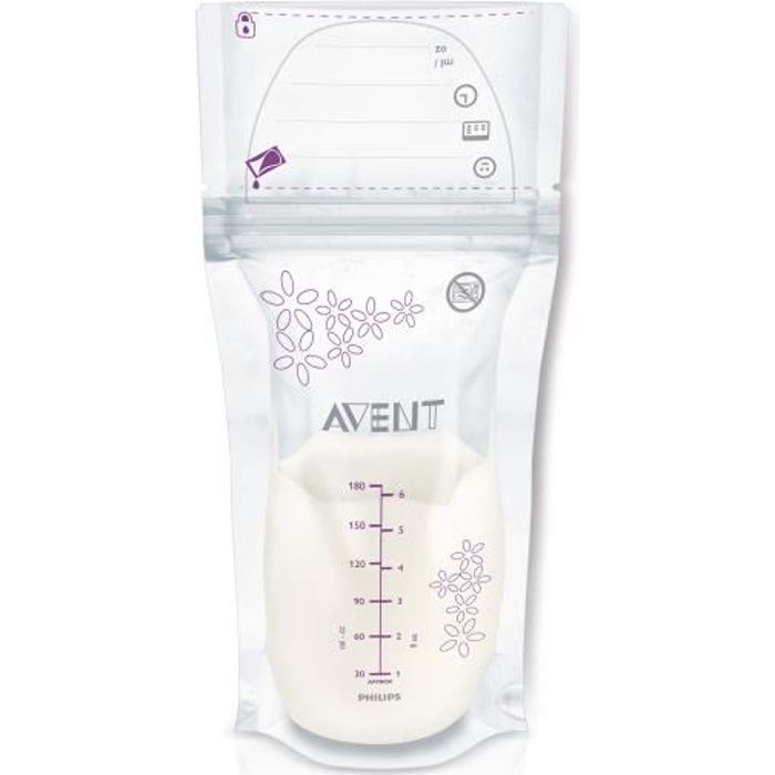 PHILIPS AVENT SCF603/25 Sachets de conservation pour le lait maternel - 25 sachets