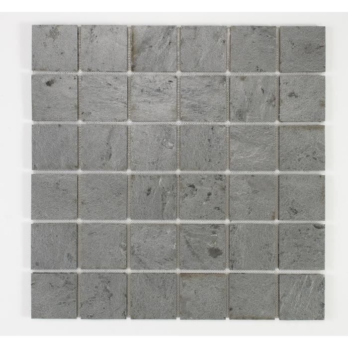 U-TILE Mosaique en pierre naturelle 30 x 30 xm - Carreau 5 x 5 cm - Bronze océan