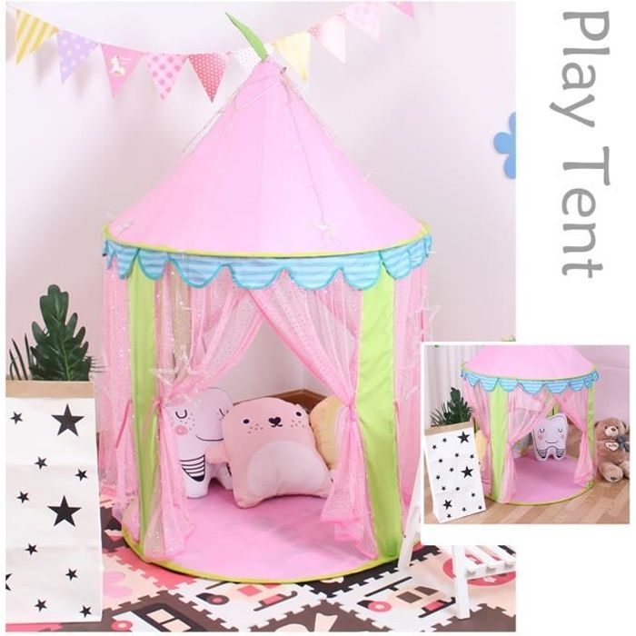 TEMPSA Tente tipi Enfants Tente Princesse Château Tente Jouer Portable Pliant Intérieur Extérieur Maison de Jeux