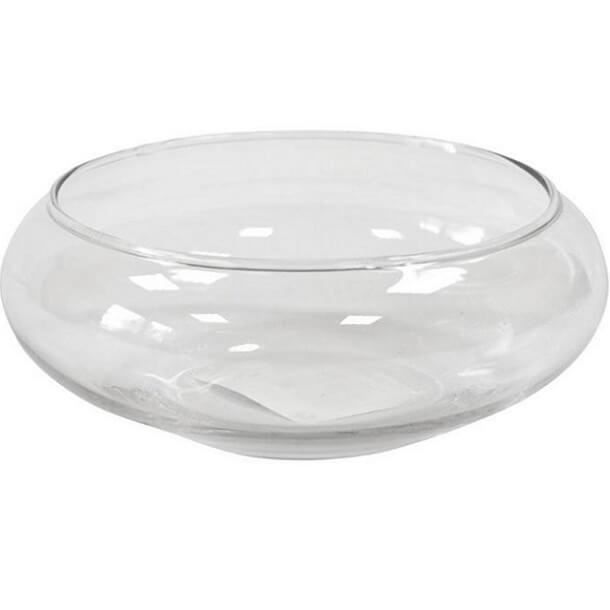 Vase: Coupe transparente en verre 6cm (x1) REF/VER3001
