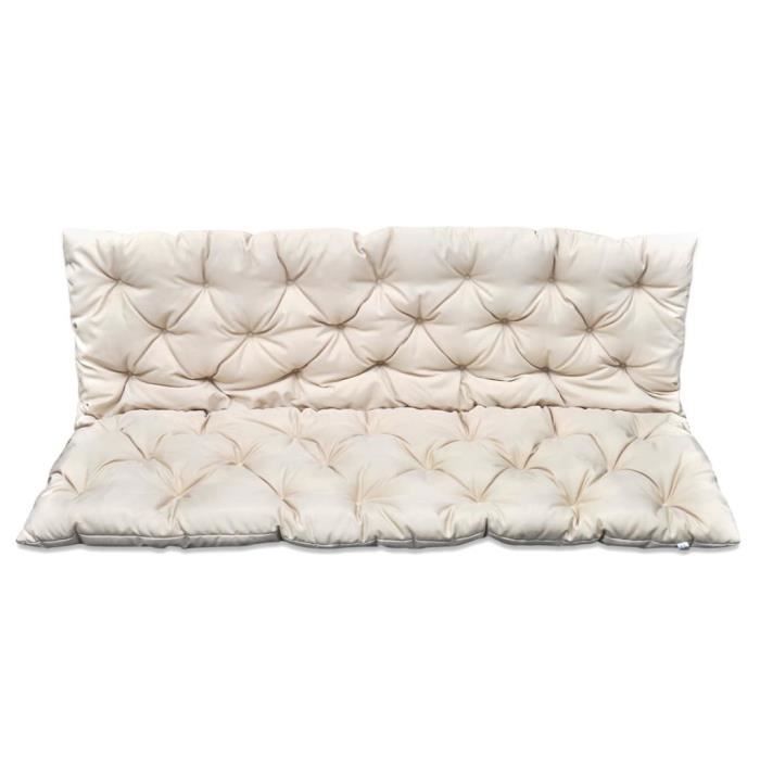 vidaXL Coussin crème pour balancelle 150 cm Poids: 3.25