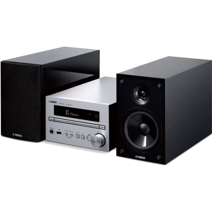 YAMAHA MCR-B370D Silver - Mini-chaîne 40 Watts - Lecteur CD/MP3 - Bluetooth 4.2- Tuner FM/DAB+ - Port USB - Entrée AUX