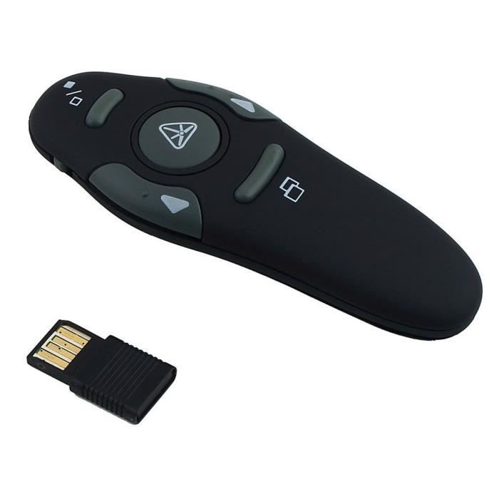 YIER 2.4Ghz Sans Fil USB Pointeur Présentateur laser PPT télécommande pour la présentation du PowerPoint