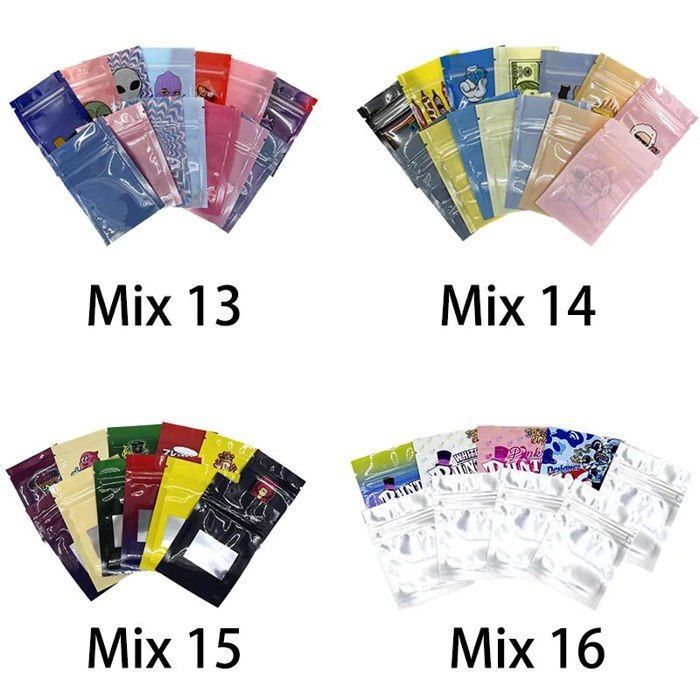 Sachets d'emballage ziploc antiodeur en aluminium s,sacs de stockage de strass,mini pochette,1g