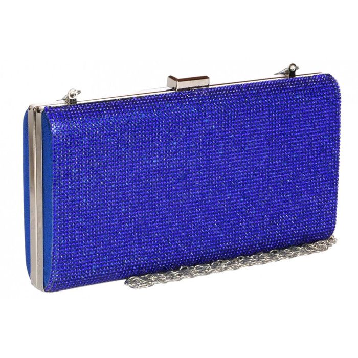 Pochette cérémonie-Nyls Création-Grande Minaudiere Bleue Sac de