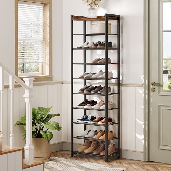 Étagère à chaussures - HOOBRO - EBF40XJ01 - 10 niveaux (9 étagères amov.) - 20 paires - 52x30x172 cm