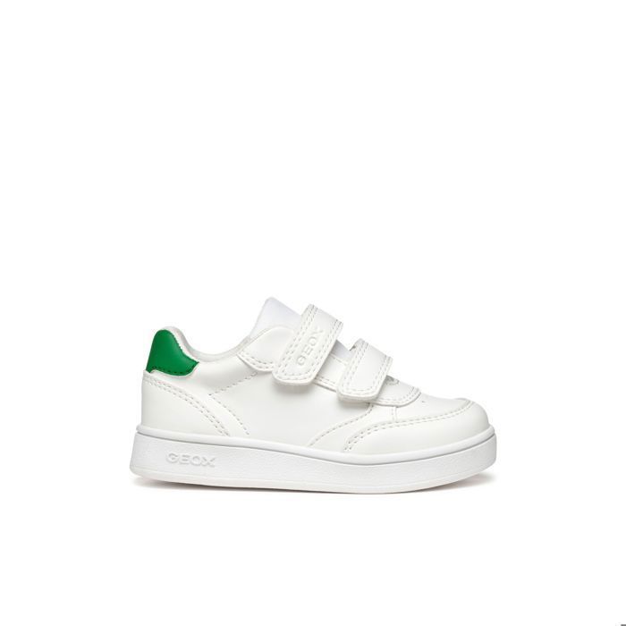 Geox Geox Eclyper A - Baskets bébé garçon blanches semelle respirante Respira cuir légères