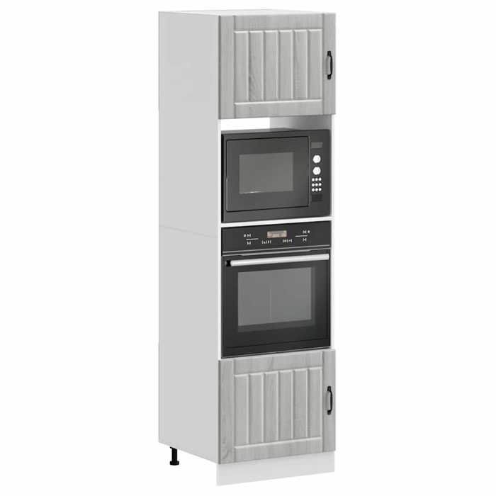 vidaXL Armoires de four 2 pcs Kalmar sonoma gris bois dingénierie unité de four armoire de four de cuisine unité de base 3315047