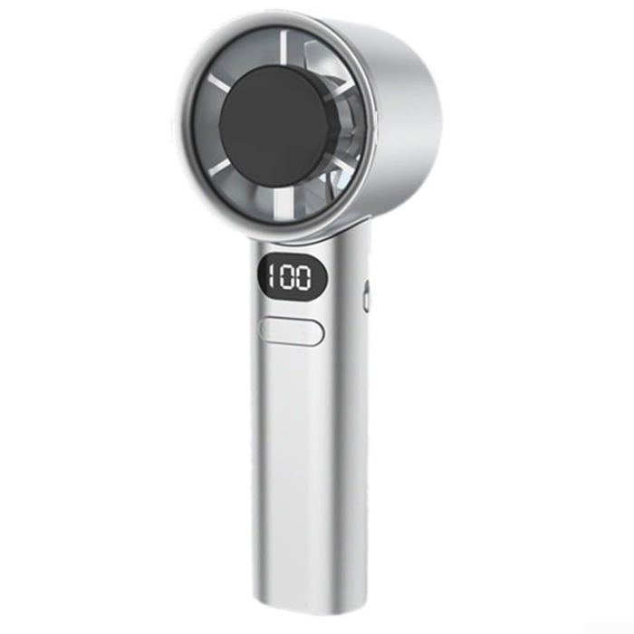 Ventilateur électrique portable - HANDEIU - Modèle blanc - Rechargeable par USB - Contrôle numérique - 60 dB - Handeiu