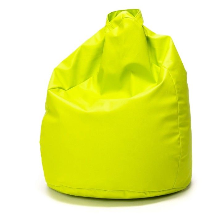 Ecopuf Pouf Poire Mini Sako Cuir Écologique - 80 x 50 cm - Citron Vert