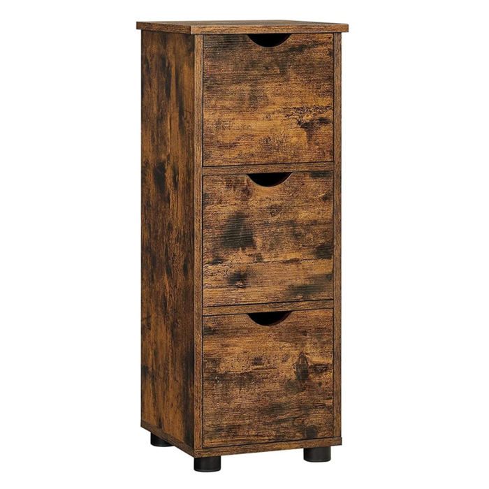 Meuble de salle de bain - HELLOSHOP26 - Armoire de rangement - 3 tiroirs - 30 x 30 x 80 cm - Marron Meuble de salle de bain - HELLOSHOP26 - Armoire de rangement - 3 tiroirs - 30 x 30 x 80 cm - Marron
