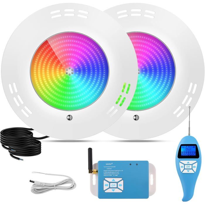 Projecteur Piscine LED - LYLMLE - 35W - RGB multicolore - IP68 étanche - Dimmable