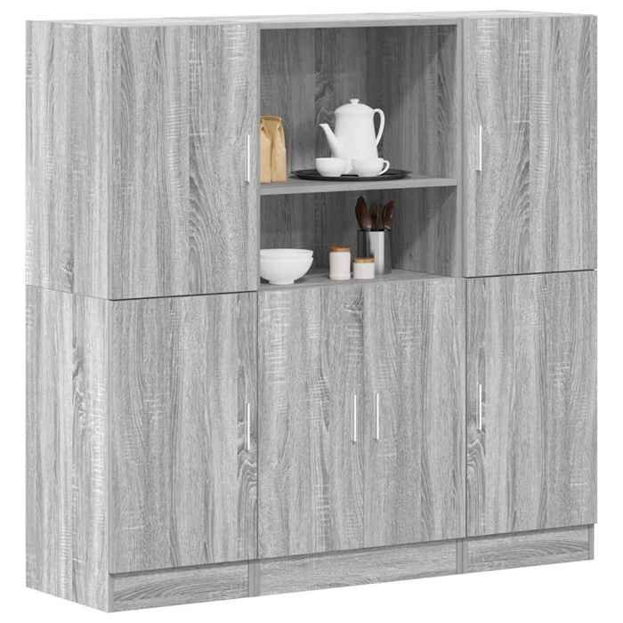 Ensemble darmoires de cuisine - vidaXL - Sonoma gris - Bois dingénierie - 133x415x1315 cm