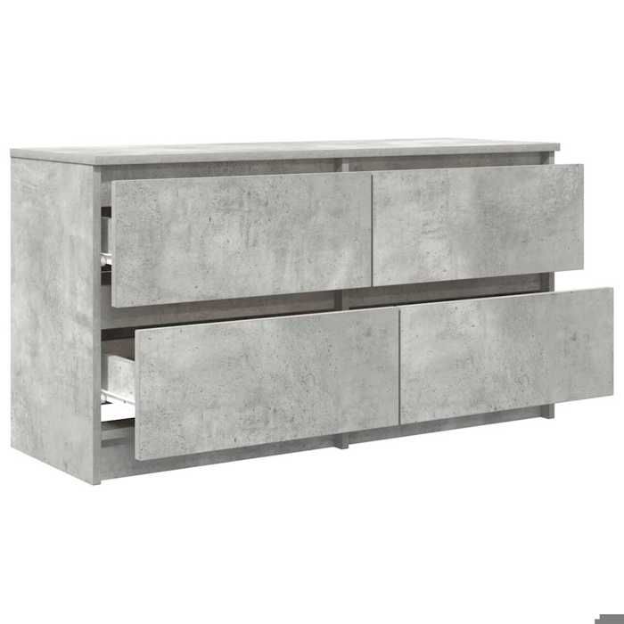NEUF Armoire TV - Gris - Meuble TV - TABLE TV - gris béton 100x35x54 cm - bois dingénierie TT5282