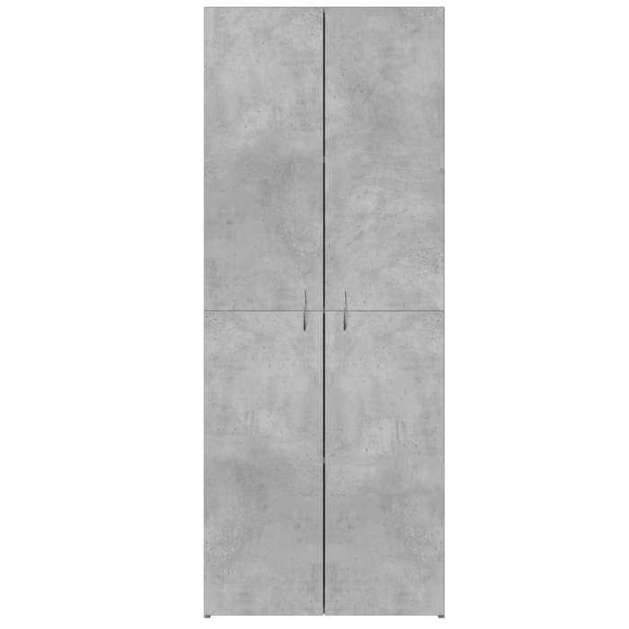 Armoire à dossier Gris - LEMON® Armoire de classement Multi-Rangement - gris béton - 60x32x153cm - Bois dingénierie 845 - Soldes