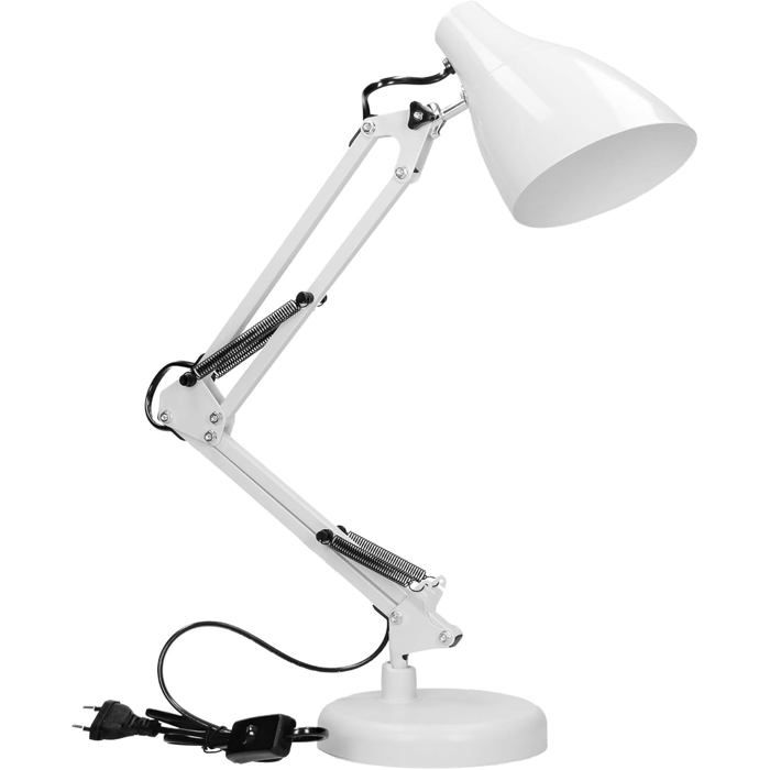 Lampe de bureau architecte - ESTAMPILLE - Support en acier - Articulée - Ampoule E27 - Blanc - Sans scintillement