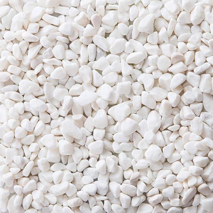 Gravier pour Jardin Pierres Décoratives Cailloux pour Jardinière Plantations - Blanc 460g blanc