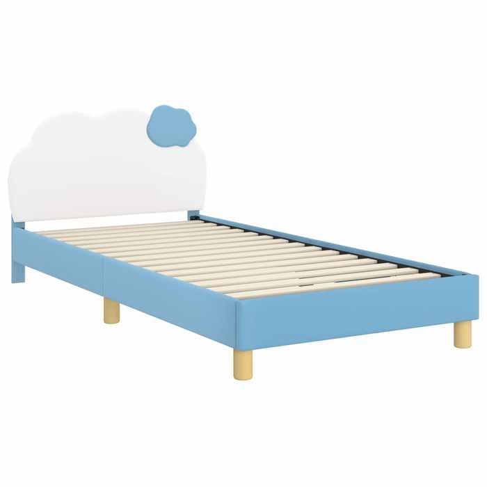 Lit 1 place 90x200cm - VIDAXL - Lit pour enfants - avec tête de lit - Bleu PU L2240
