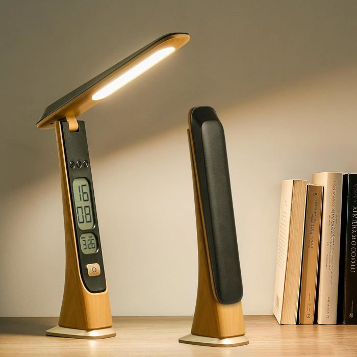 Lampe de Bureau Rechargeable 3 Couleurs Gradation Continue Tactile Portable pour Lecture