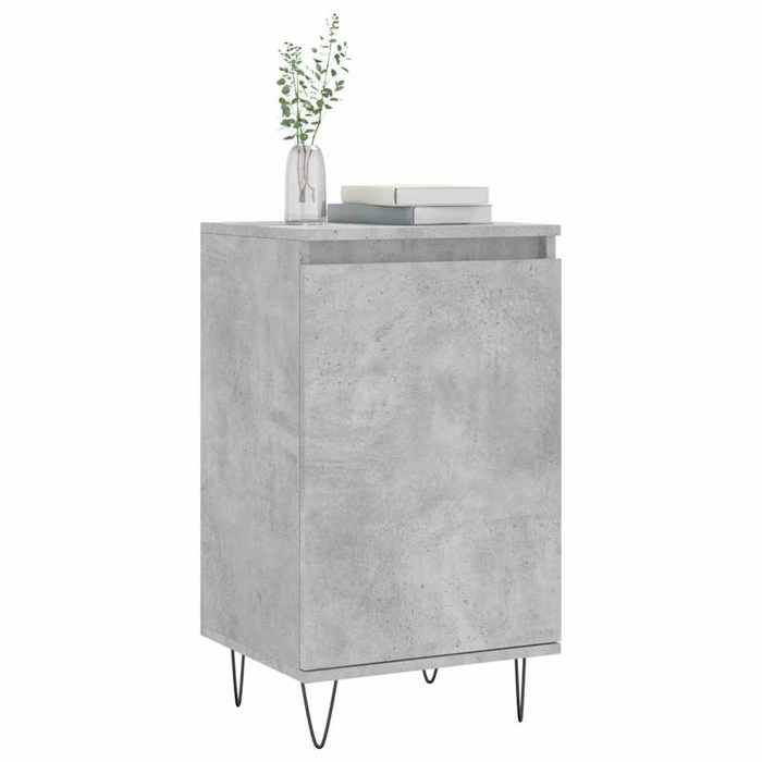 Armoire Vaisselier Durable - Blanc - Buffet de cuisine - avec Rangement - Gris béton - 40x35x70cm - Bois dingénierie LH8651469