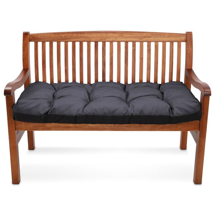 Coussin banquette de jardin 120x40 cm - coussins de banc canapé et pour palette impermeable oreiller exterieur au assise Graphite