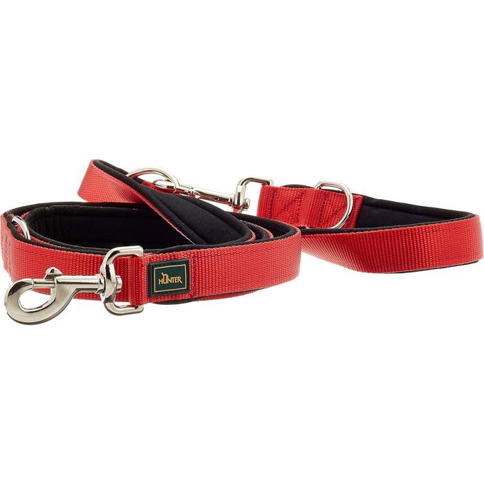 Laisse dentraînement - HUNTER - 62314 - Rouge/Noir - 25 x 200 cm (Taille L) - Nylon & Néoprène Laisse dentraînement - HUNTER - 62314 - Rouge/Noir - 25 x 200 cm (Taille L) - Nylon & Néoprène