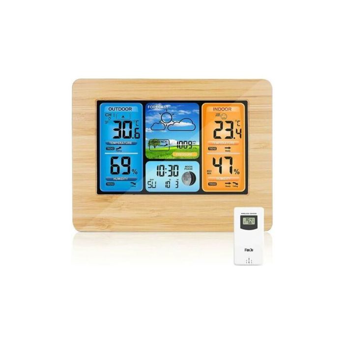 Station météo sans fil avec capteur extérieur, prévision numérique — free download