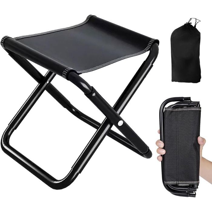 Tabouret Pliant Portable 30 cm，Tabouret de Camping Pliant dExtérieur pour Adultes pour Voyage Randonnée Pêche Barbecue TABOURET