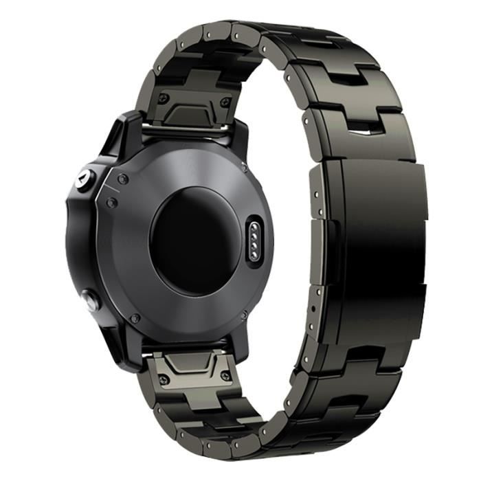 Bracelet titane Garmin Fenix 5 / 6 (noir) 