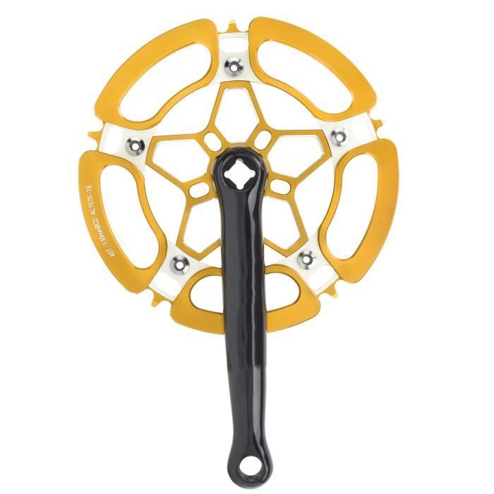 Pédalier Vélo En Alliage D'aluminium ZK 22, Bras De Manivelle A Vitesse Unique 36t Sans Boitier Cyclisme Rouge 95056034