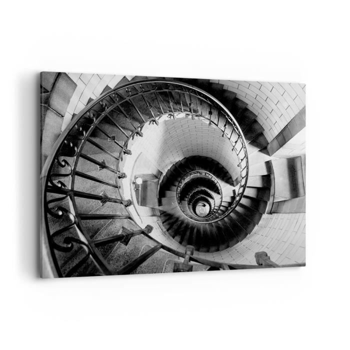 Tableau Photo Sur Toile 100x50 Cm - Architecture, Mer Et Escaliers - Déco Moderne