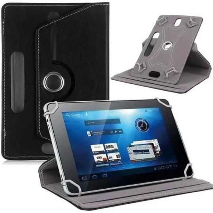 Housse universelle tablette tactile 10.1 pouces 360° rotatif support étui  Noir - Cdiscount Informatique