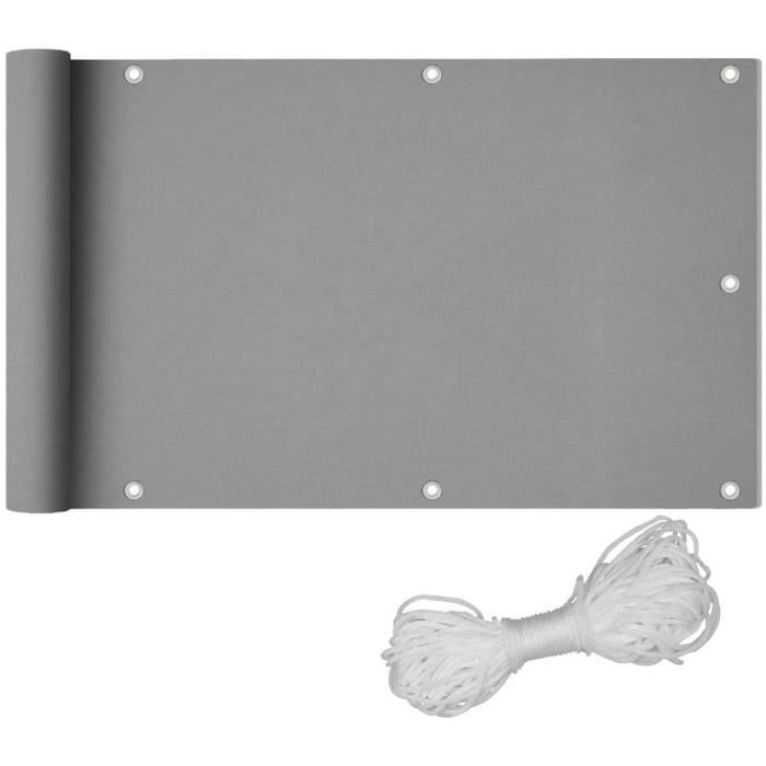 Brise-Vue Balcon 90x600cm Jaune HIGSOSE - PEHD Respirant Résistant UV