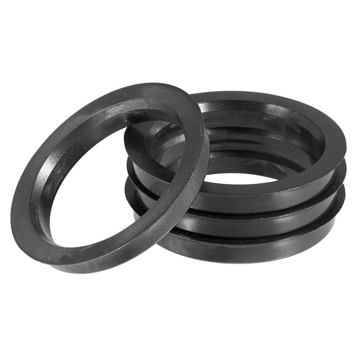 Hihaha Lot de 2 anneaux centraux pour moyeu de roue de voiture - Axe central absorbant les chocs - Polycarbonate durable OD 66,1 mm à ID 57,1 mm