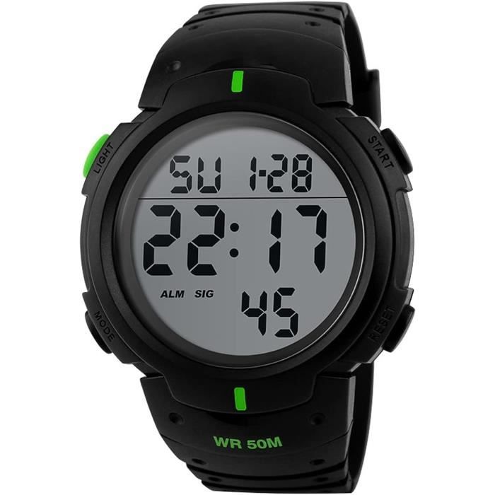Montre Numérique À Quartz Pour Homme, Étanche À 50 M, Montre De Sport Montre Numérique À Quartz Pour Homme, Étanche À 50 M, Montre De Sport