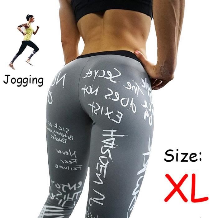 Femmes taille haute sexy Skinny Leggings Sport Push Up Pantalon de yoga  Noir Noir - Cdiscount Sport