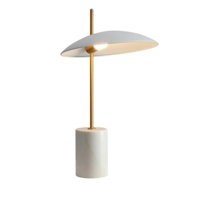 Lampe de Table - Italux - Vilai - LED Moderne - Blanc Chaud 3000K - Aluminium et Marbre Lampe de Table - Italux - Vilai - LED Moderne - Blanc Chaud 3000K - Aluminium et Marbre