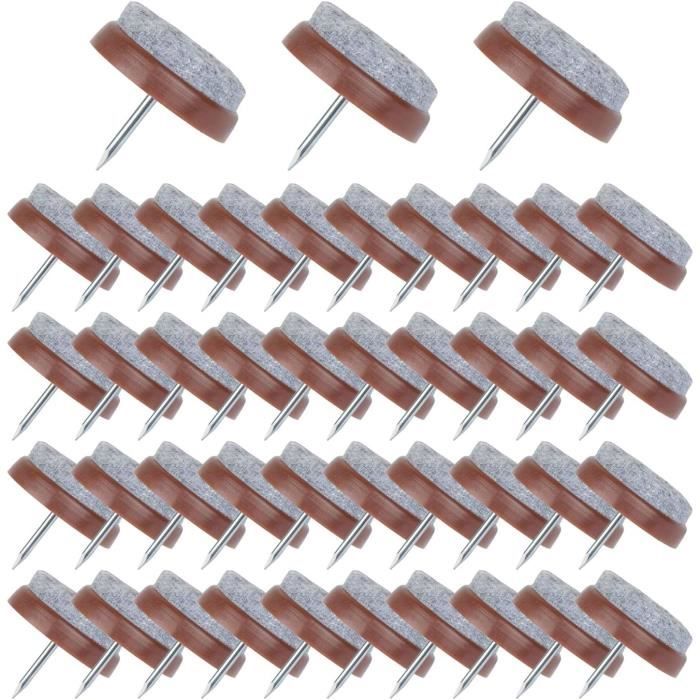 Aexit 24mm diamètre clous sur Anti-Sliding feutre 36Pcs pour