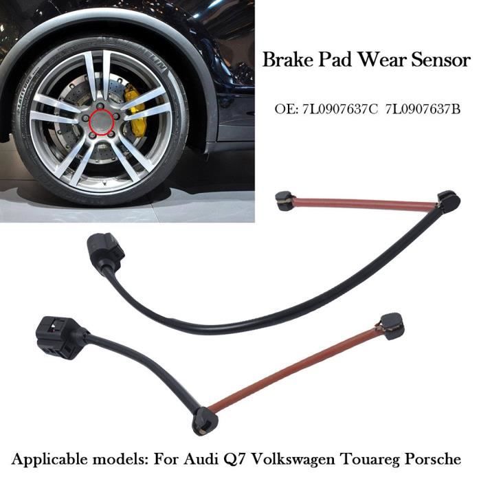 Pour Audi Q7 Porsche Cayenne Vw Touareg PLAQUETTES FREIN AVANT WEAR SENSOR X 2