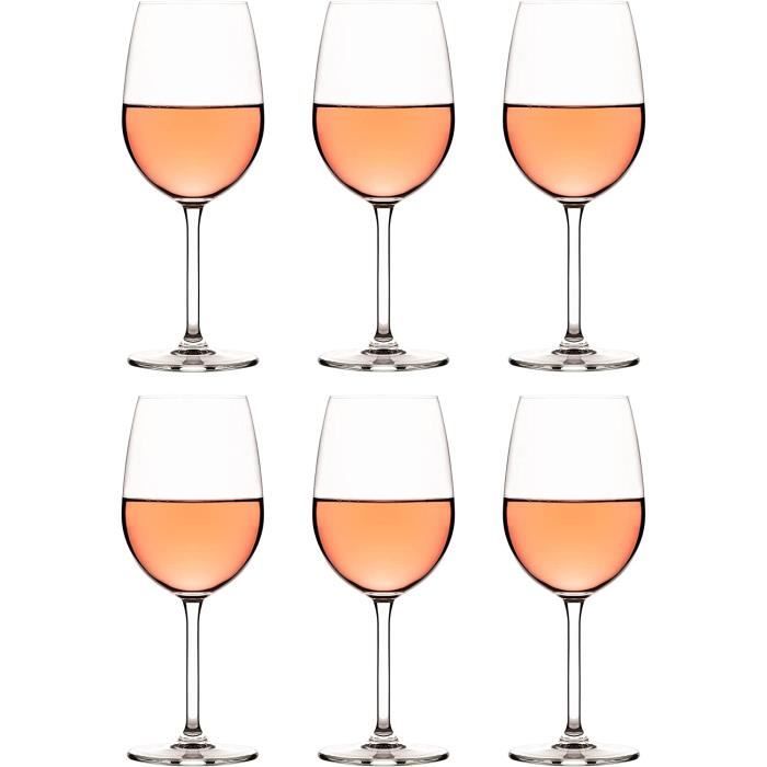 Tradineur Lot De 6 Boîtes à Verres Modèle Pinta - Capacité De 355 Ml - Fabriqué En Verre Résistant - Passe Au Lave-vaisselle - Dimensions