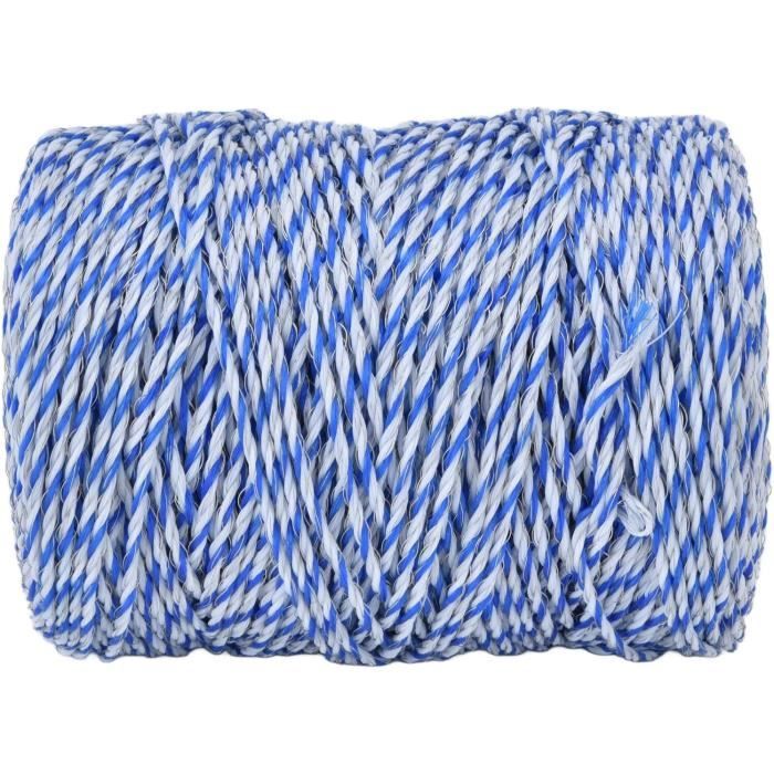Clôture Électrique Polywire 200m Turbo Wire - 3 Brins Acier Inoxydable, Haute Visibilité Orange
