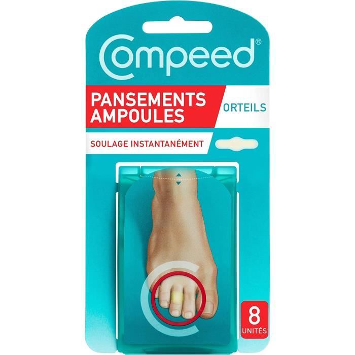8 Pansements Ampoules Orteils Hydrocolloïdes Cicatrisation Rapide qui accélère la guérison