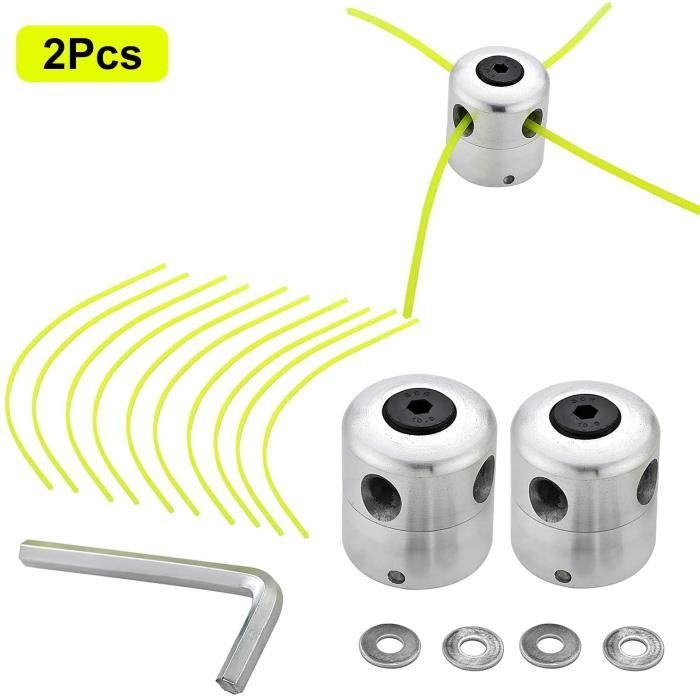 OSUTER 8PCS Tête de Débroussailleuse Universelle Accessoires avec 5PCS Ecrous de Fixation Tête OSUTER 8PCS Tête de Débroussailleuse Universelle Accessoires avec 5PCS Ecrous de Fixation Tête